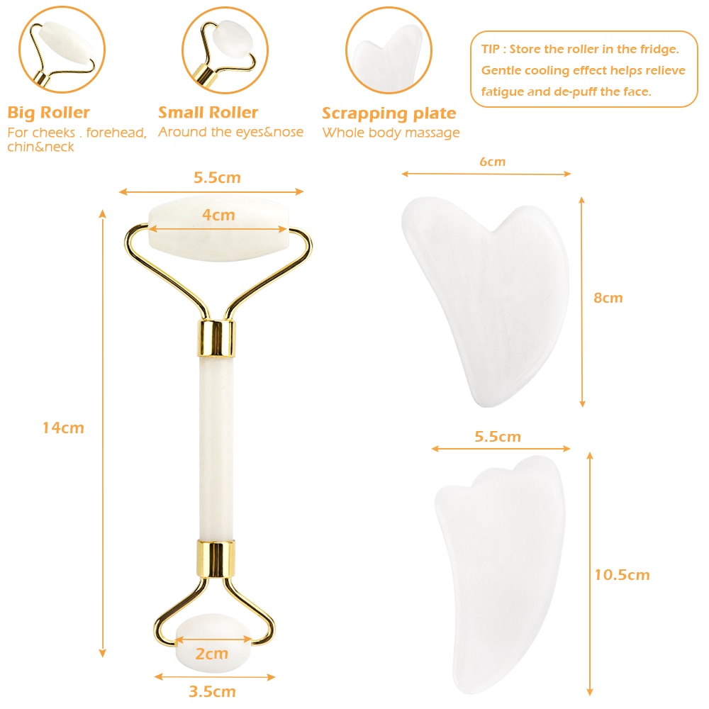 Gua sha Jade Stone Massage Roller Lushtic